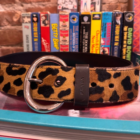VINTAGE PRADA PONYHAIR WAIST BELT - Picture 3 of 6